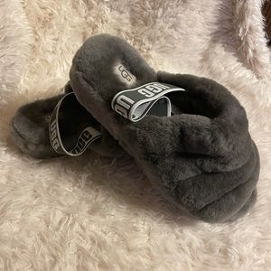 Ugg Fluff Yeah Genuine Shearling Slingback Sandal